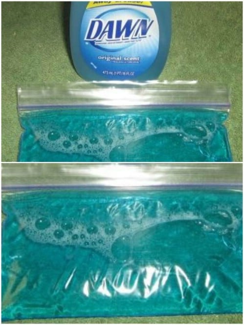 Homemade Dish Soap Ice Pack