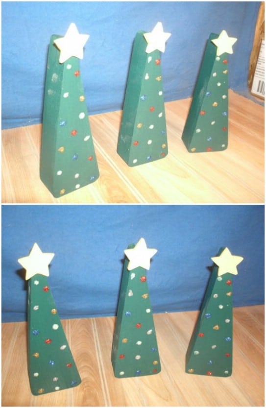 Reclaimed Wood Tabletop Christmas Trees