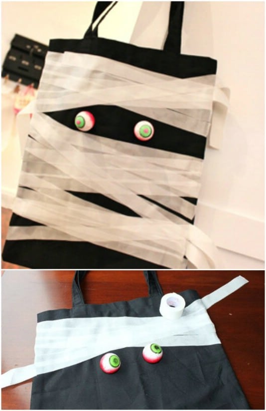 DIY Mummy Halloween Candy Bags