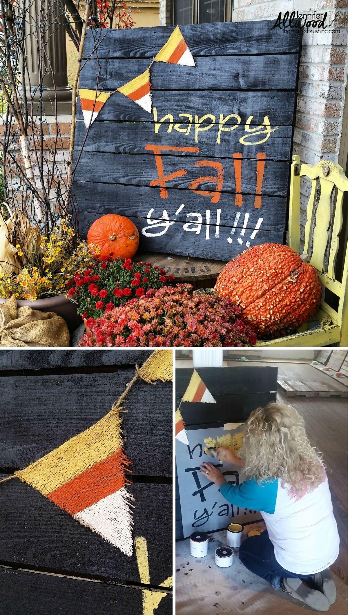 DIY Happy Fall Pallet Sign