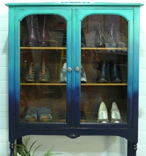 You can also paint a glass display cabinet.