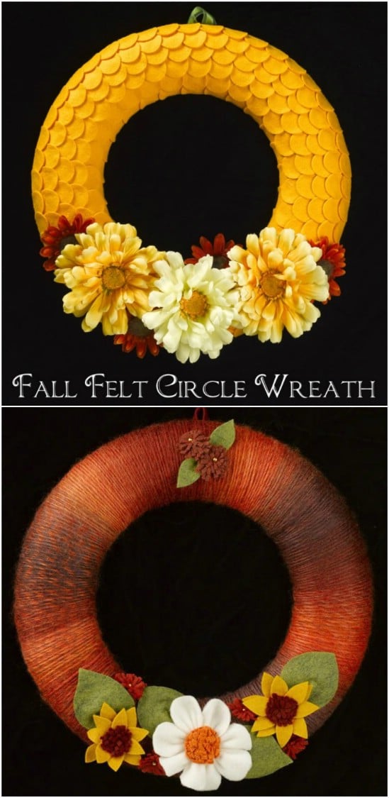 Easy DIY Fall Felt Circle Wreath