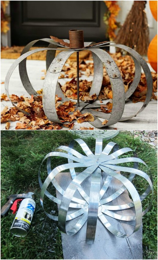Calabazas de metal Inspiradas en el Granero de cerámica de Bricolaje