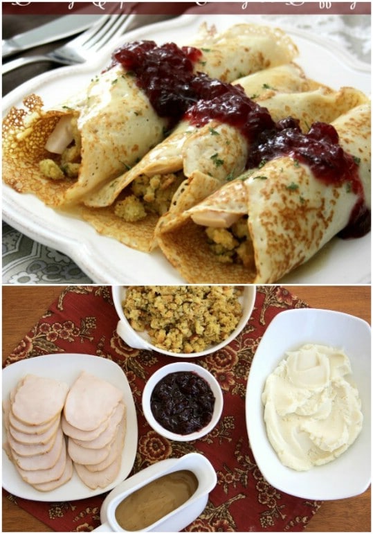 Leftover Thanksgiving Crepes