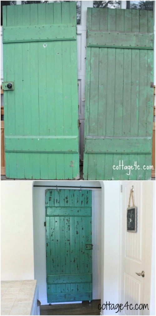 Green Barn Door