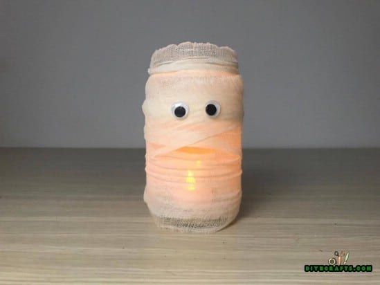 Mummy Candle - How to Make 5 Spooky Halloween Decorations Out of Simple, Cheap Supplies