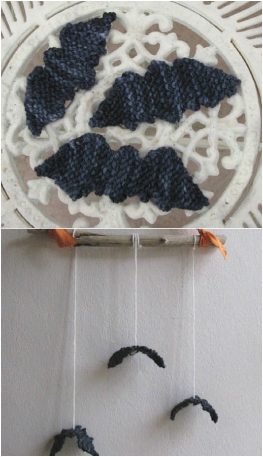 Easy Knit Black Cat Diorama Ornament
