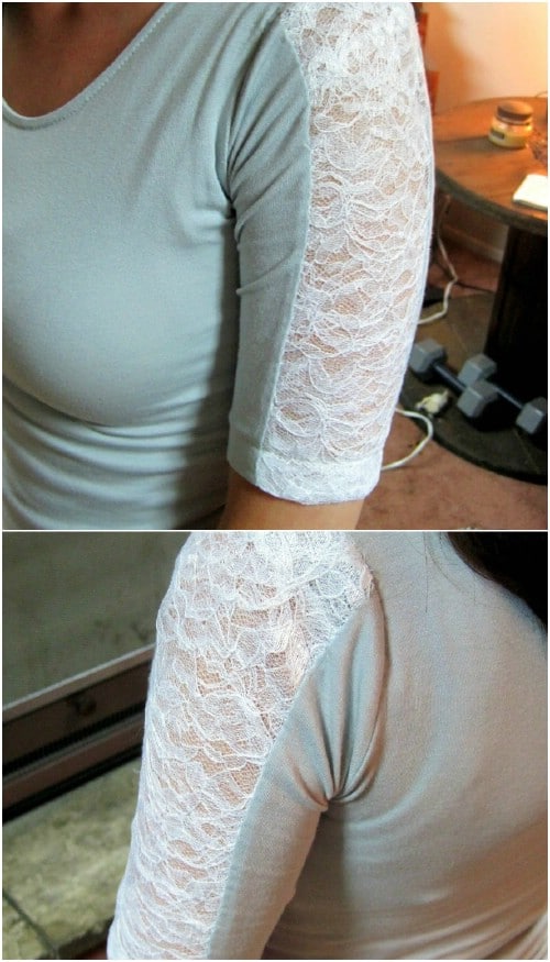 Add lace panels to your sleeves.