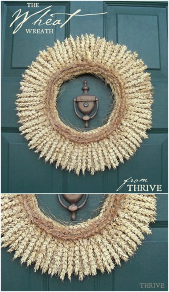 DIY Harvest Wheat Wreath