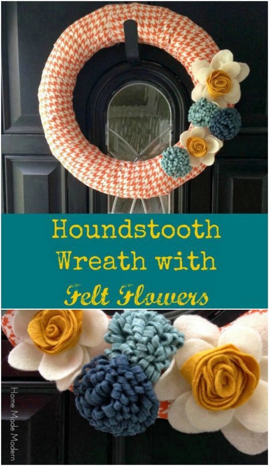 DIY Fall Houndstooth Wreath