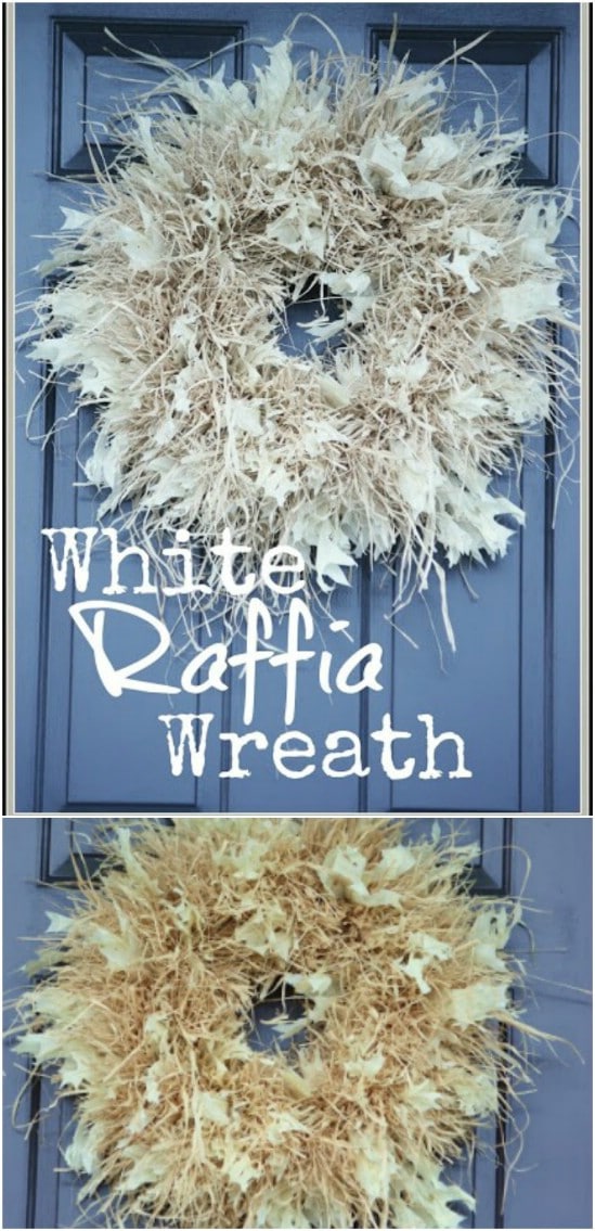 Easy Fall Raffia Wreath