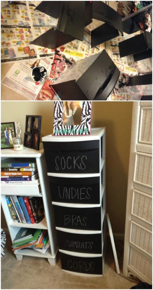 Try the same idea with chalkboard paint.