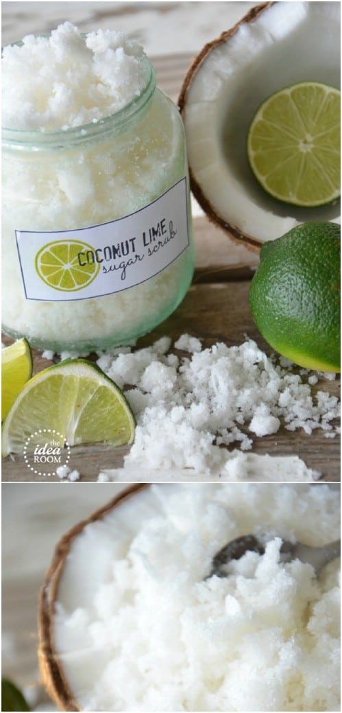 DIY Coconut Lime Sugar Scrub