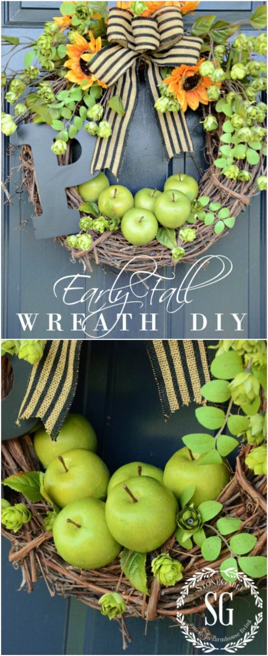 Easy Monogram Fall Wreath<img src=