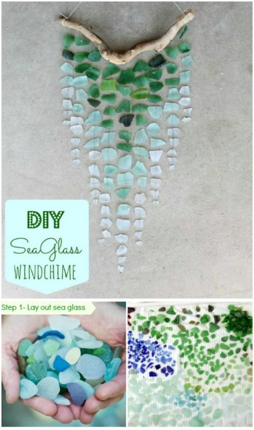 Make an ombre sea glass wind chime.