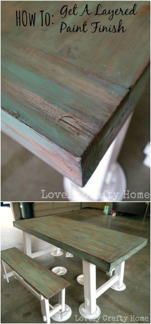 Learn how to get a weathered teal finish for your furniture.