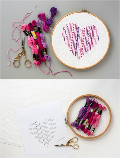 Embroidery Heart Sampler