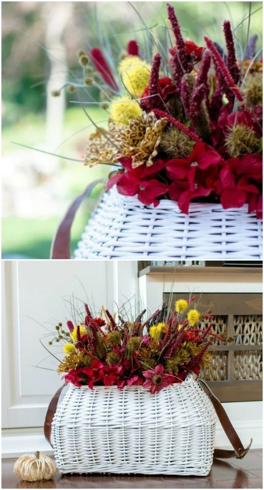 DIY Fall Flower Topiary