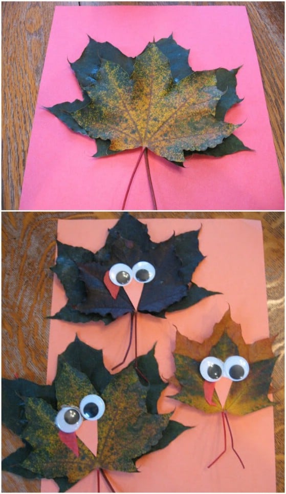 DIY Maple Leaf Turkeys