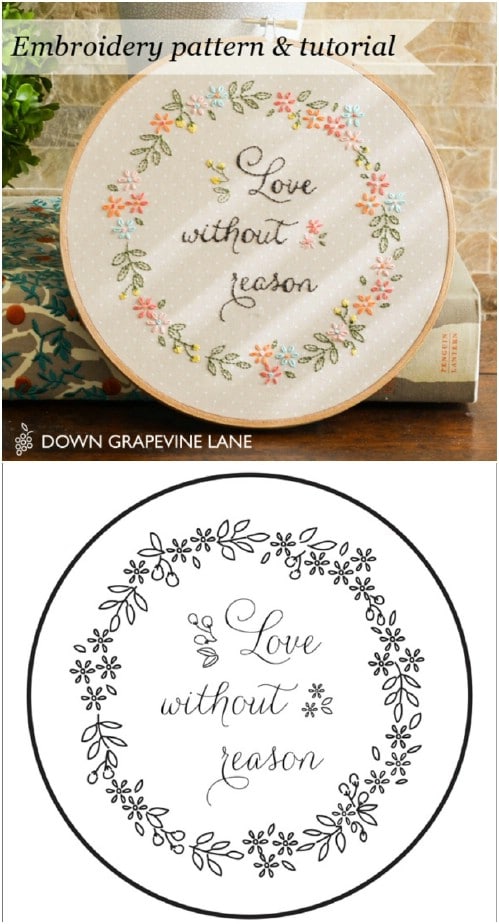 Free Printable Hand Embroidery Pattern for Beginners, How to