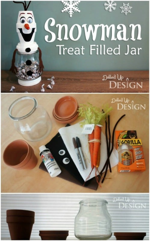 DIY Olaf Christmas Candy Jar