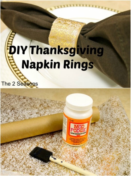 Golden Etched DIY Napkin Rings