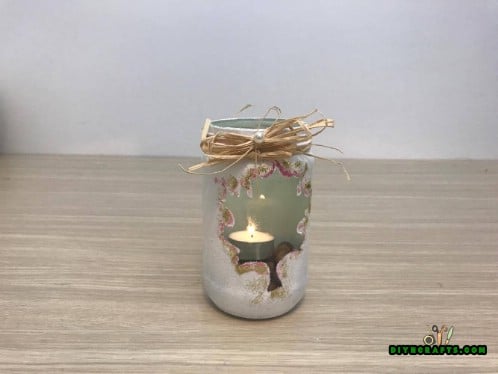 Fall Leaf Mason Jar Candle Holder