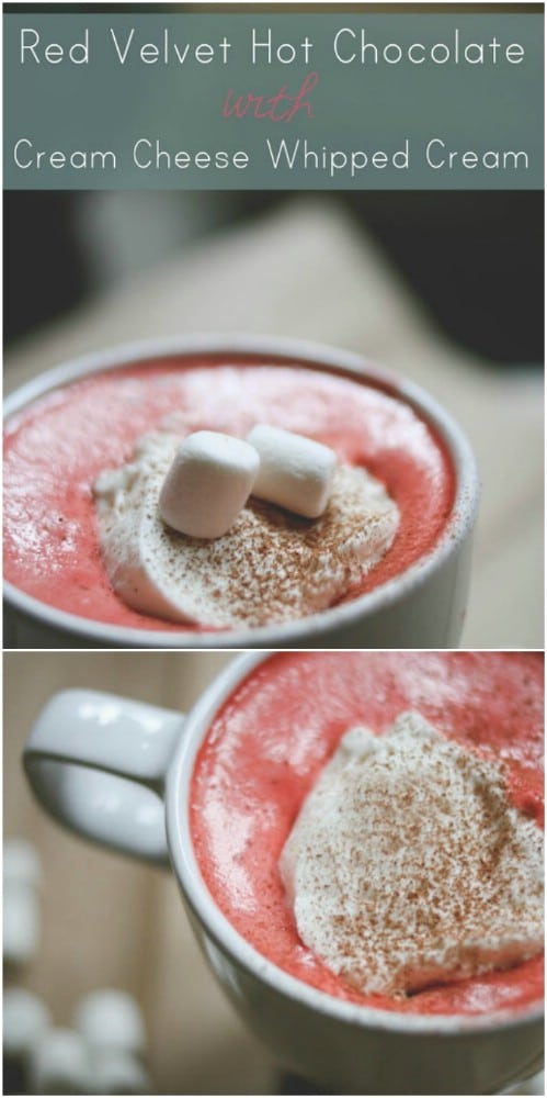 Red Velvet Hot Chocolate With Cream Cheese Whipped Topping