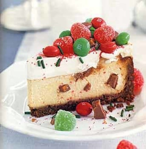 Christmas Cheesecake With English Toffee Filling