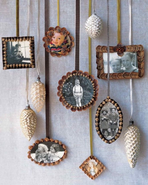 Easy Pinecone Scale Picture Frames