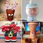 4 DIY Clay Pot Christmas Decoration