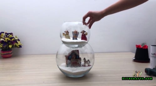 Fishbowl Snowman - 5 Creative Snowman Crafts You Can DO In Under Three Minutes