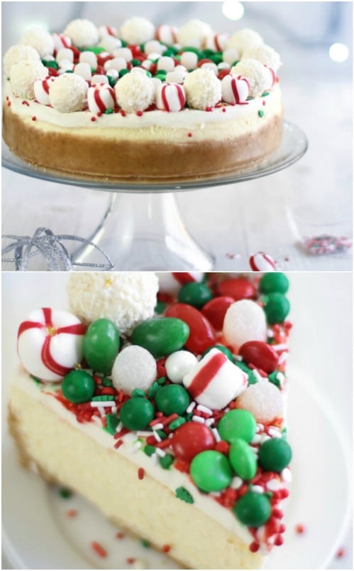 DIY Christmas Candy Cheesecake
