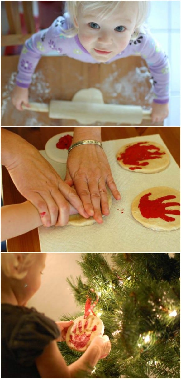 DIY Dough Handprint Ornament