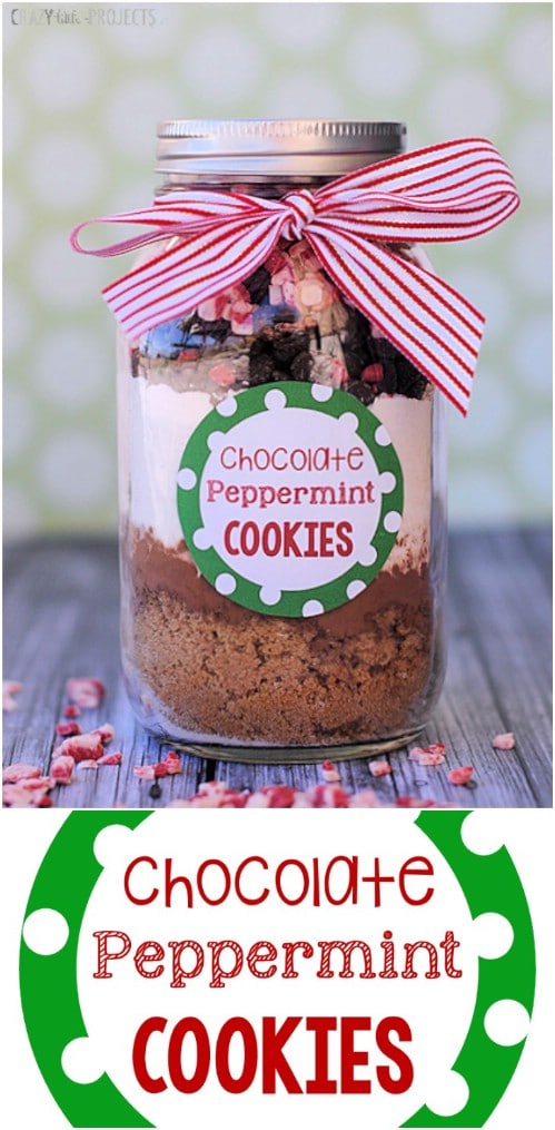 Chocolate Peppermint Cookies In A Jar