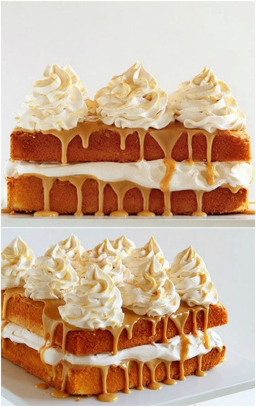 Caramel Cake With Apple Cider Whipped Cream