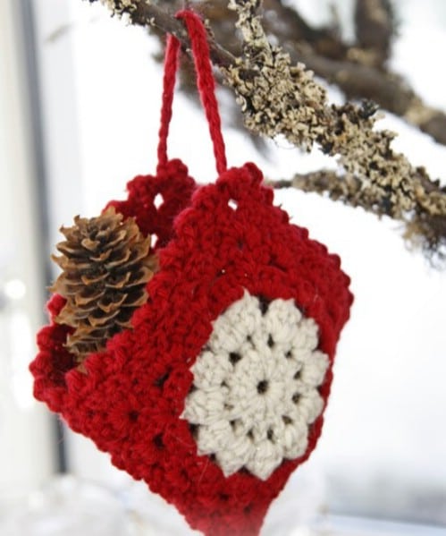 Easy Crochet Christmas Bag Ornament