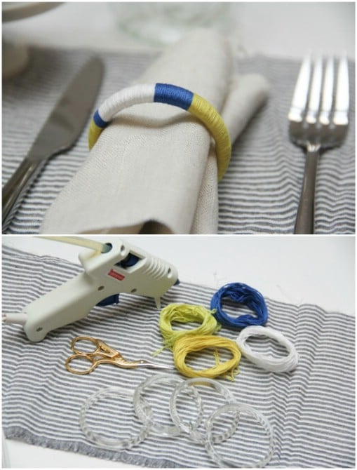 Easy DIY Color Block Napkin Rings