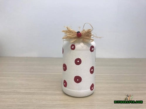 Painted Polka Dot Mason Jar