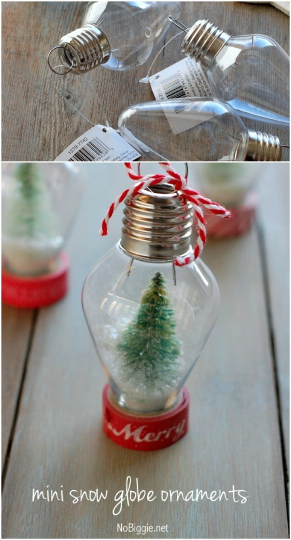 DIY Mini Snow Globe Ornament