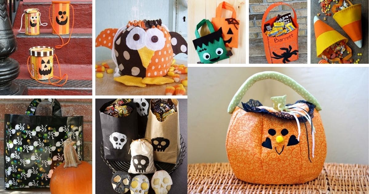 EB_ Funny Halloween Candy Bag Gift Basket Kids Trick or Treat Handbag Decor Prop 