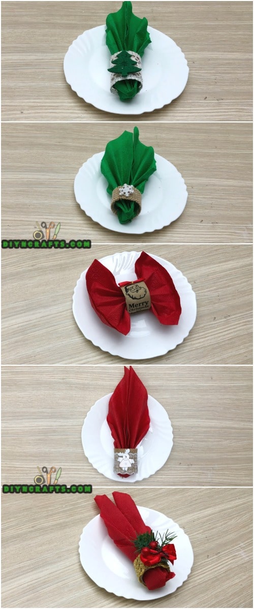 How to Make 5 Festive Holiday Napkin Rings In Under 2 Minutes