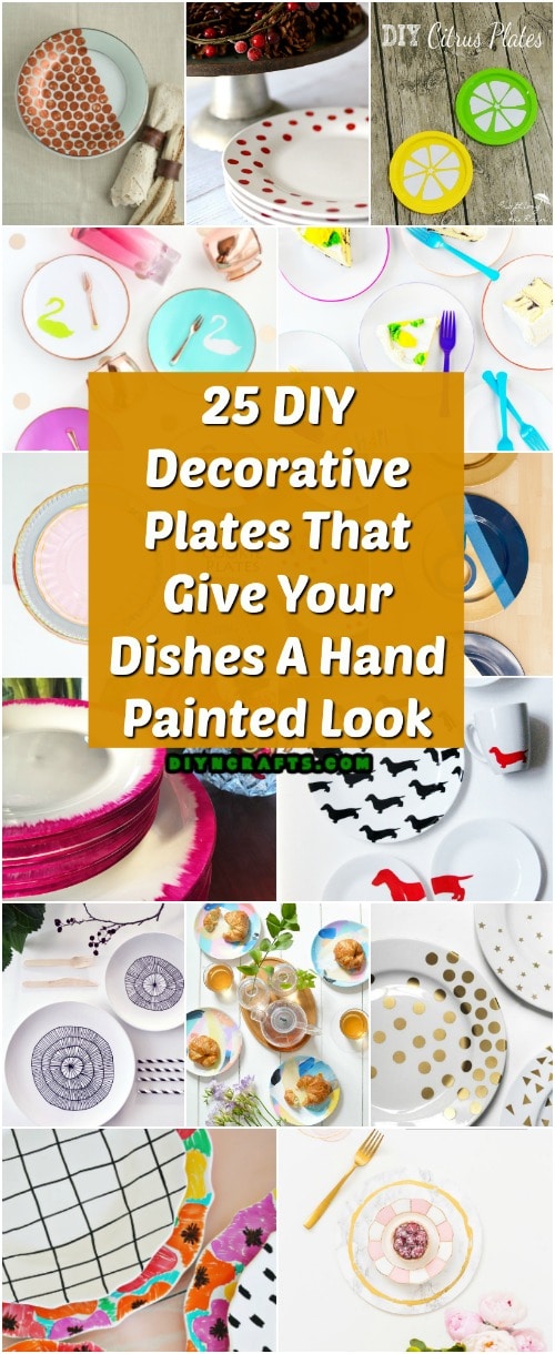 25 DIY Decorative Plates That Give Your Dishes A Hand Painted Look