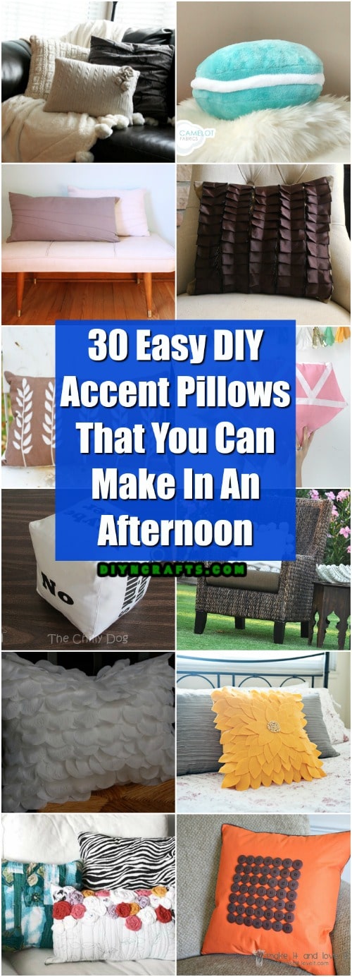 30 Easy DIY Accent Pillows That You Can Make In An Afternoon