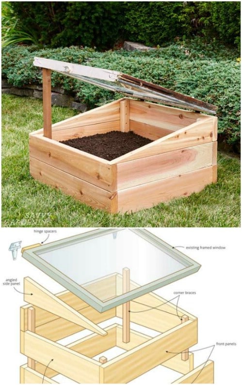 Upcycled Window Cold Frame Greenhouse