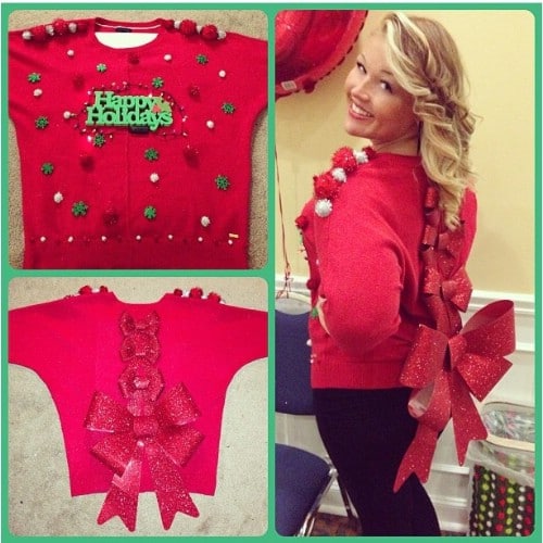 Rows Of Bows Ugly Christmas Sweater