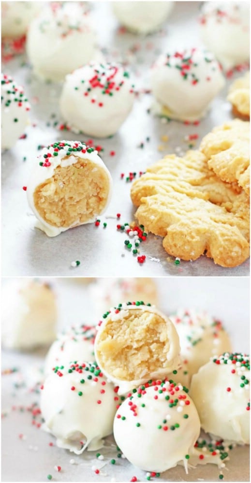 Homemade Christmas Sugar Cookie Truffles