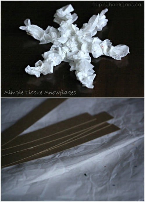 Tissue Paper Snowflake Craft
