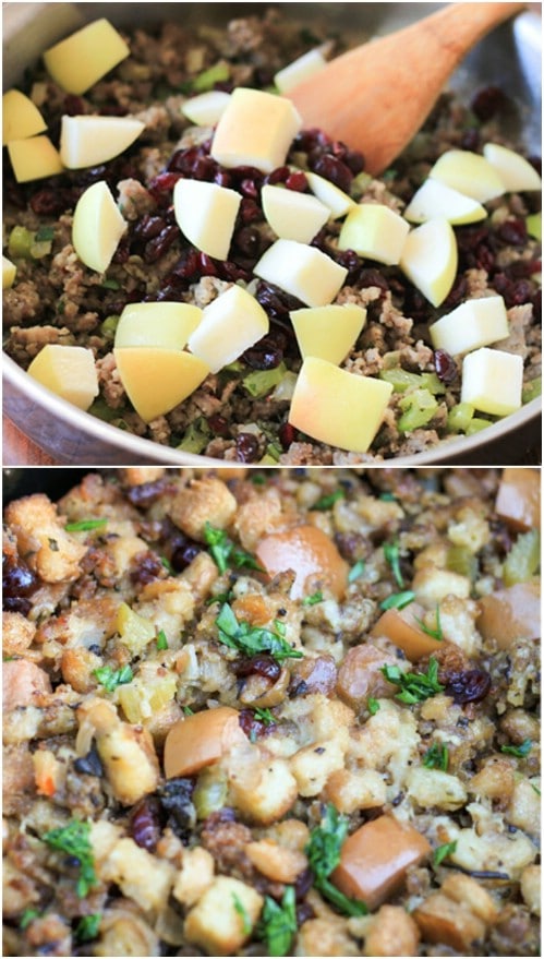 Slow Cooker Apple And Sausage Stuffing