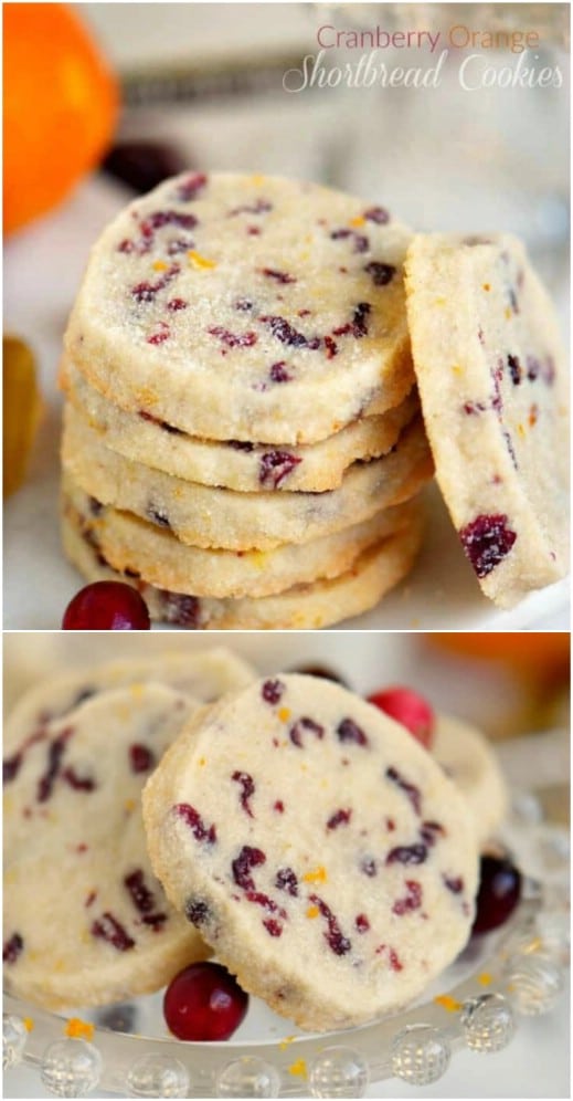 Cranberry And Orange Shortbread Cookies